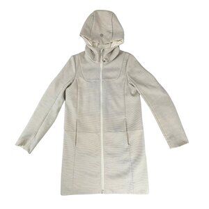 Lululemon Women's Scuba Style Long Jacket in Cream Size 8